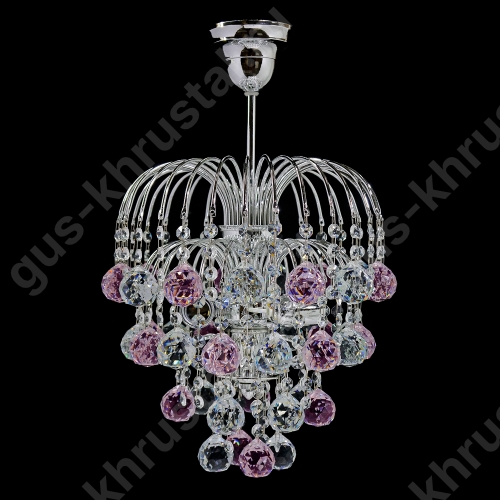 Люстра Брызги Шампанского (Шар 40) 3 лампы цветная